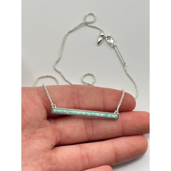 Kendra Scott Silver Bar Pendant Necklace - Picture 3 of 5